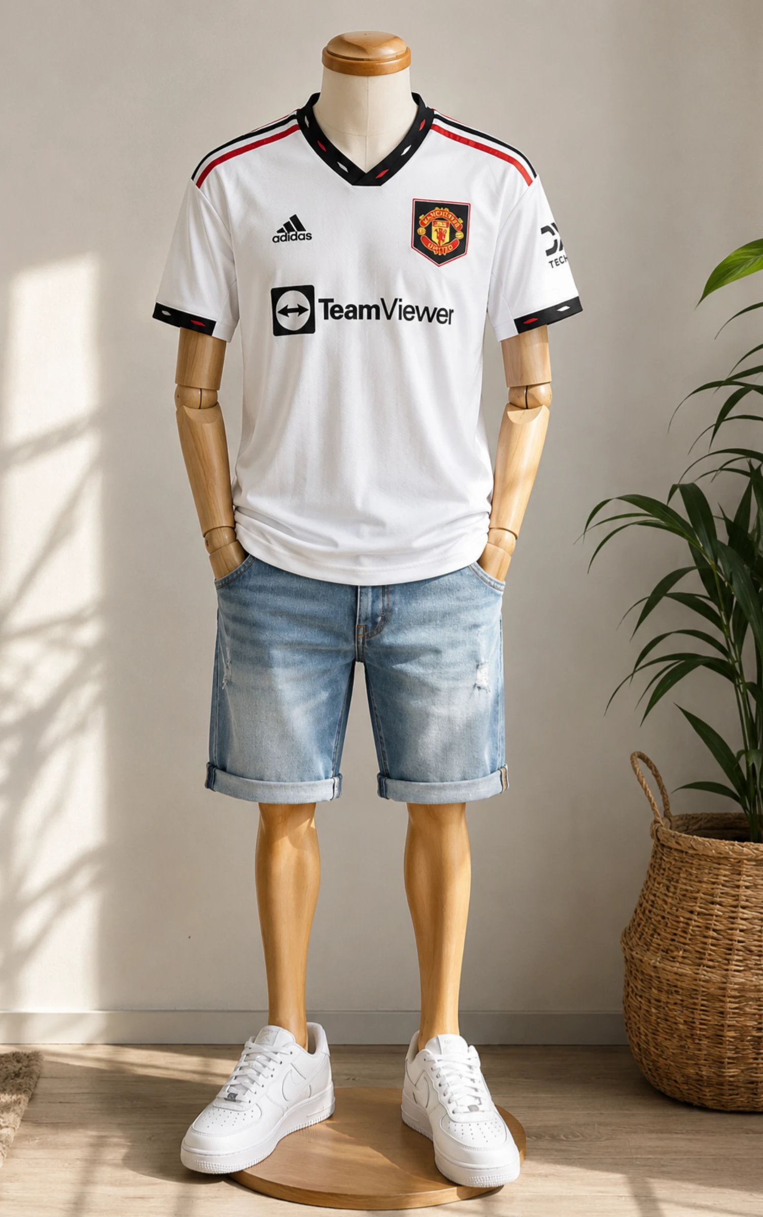 Adidas Manchester United Camisa Visitante 2022/23 H13880 Branca T.PP Autêntica TBE – photo 2
